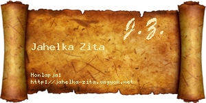 Jahelka Zita névjegykártya